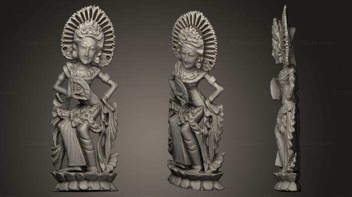 Indian sculptures (Indonesia statue, STKI_0054) 3D models for cnc